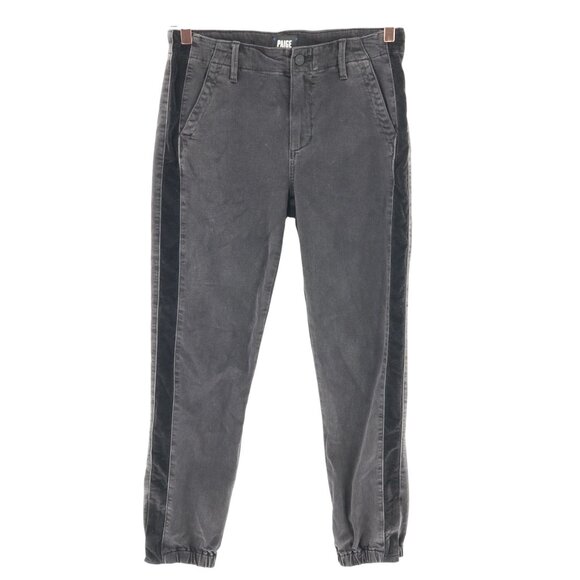 Paige Mayslie Jogger Pants Womens 28 Black Weekender Moto Racing Elevated Basic - Picture 1 of 16